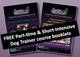 FREE Part-time & Short-Intensive Dog Trainer course booklets